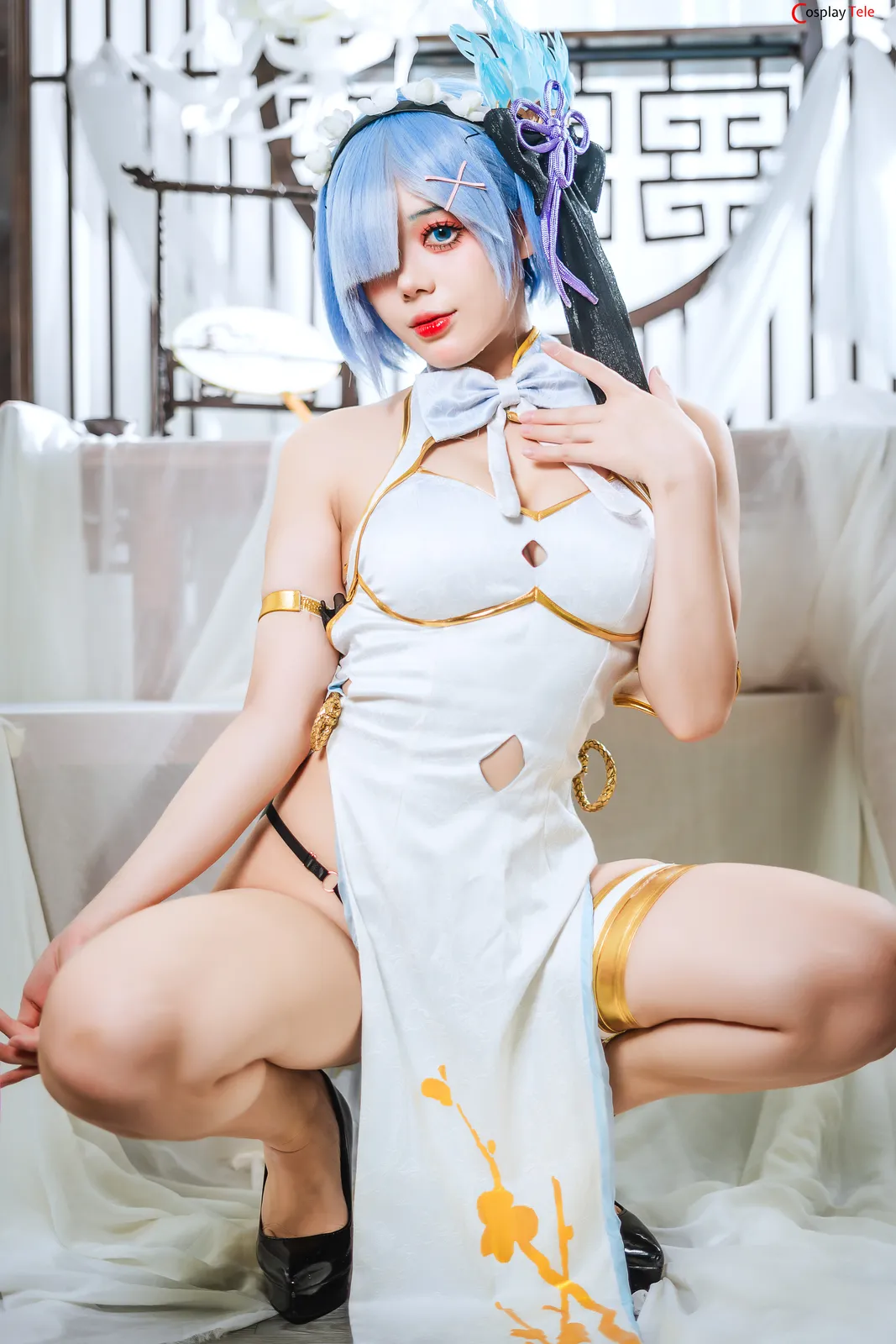 Hoshilily cosplay Rem Cheongsam 15