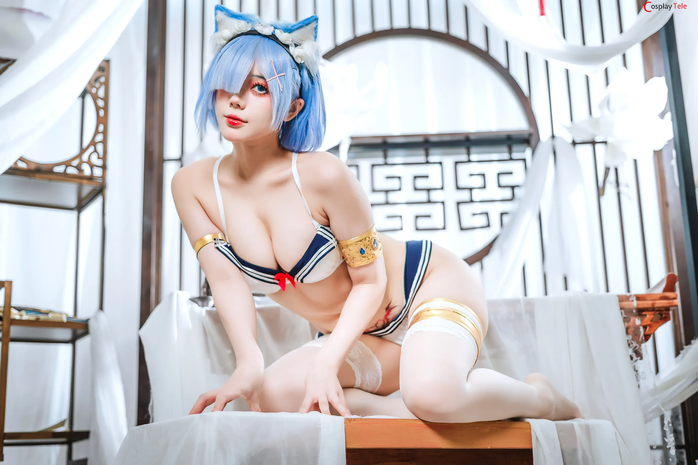 Hoshilily cosplay Rem Cheongsam 34