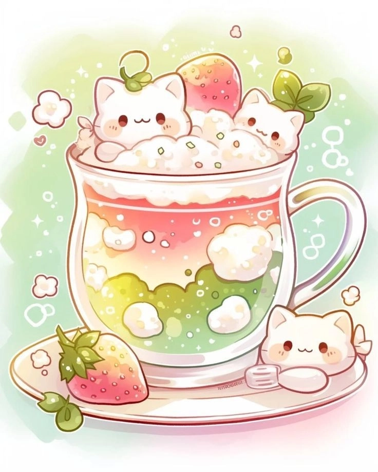 ảnh chibi đồ uống 12