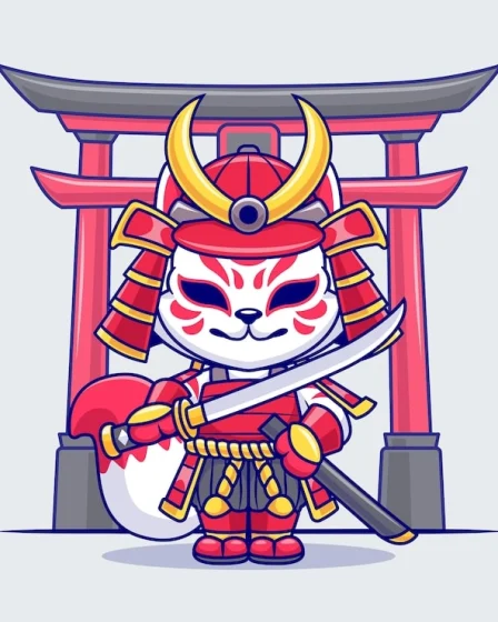 anh chibi samurai 01