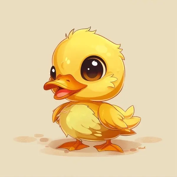 vịt chibi cute 8