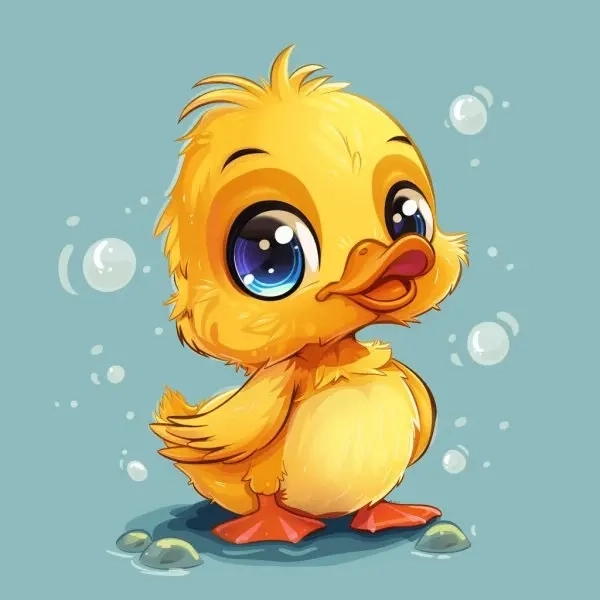 vịt chibi cute 11